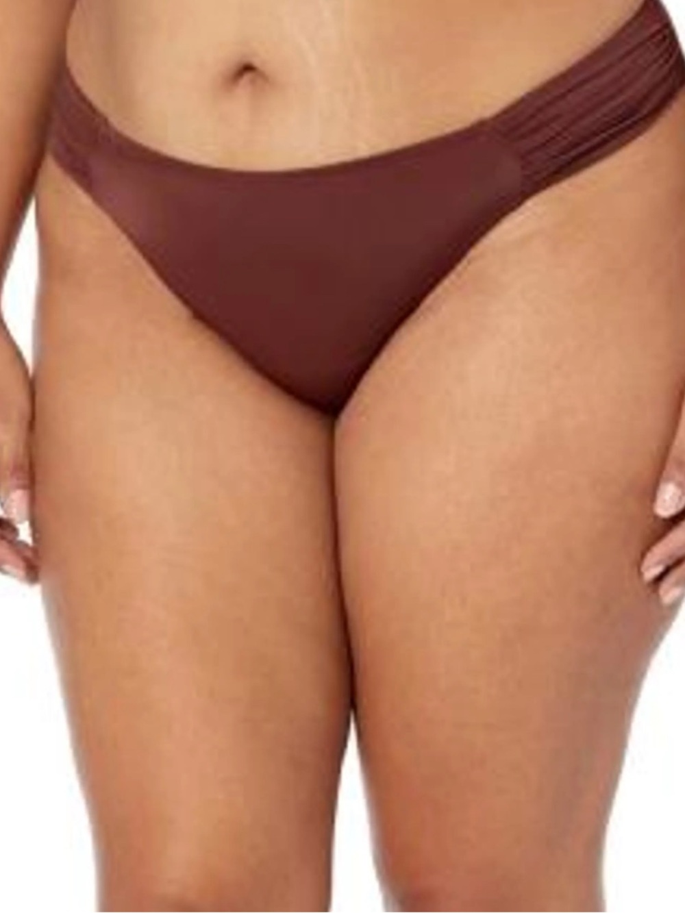 New amazon Solid Maroon Bikini Bottoms size 3xl